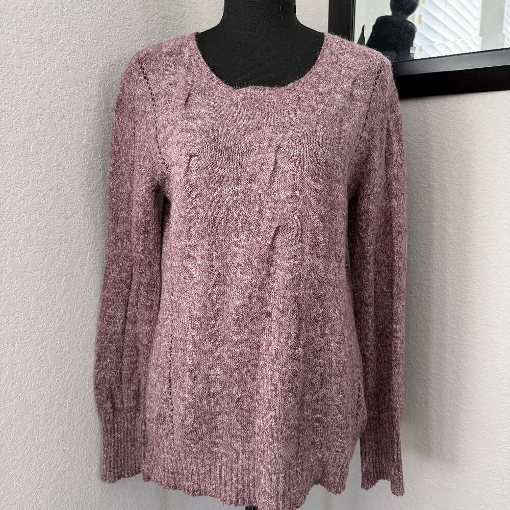 PRANA Mohair Wool Sweater Heather Marled Purple XL - Picture 4 of 15